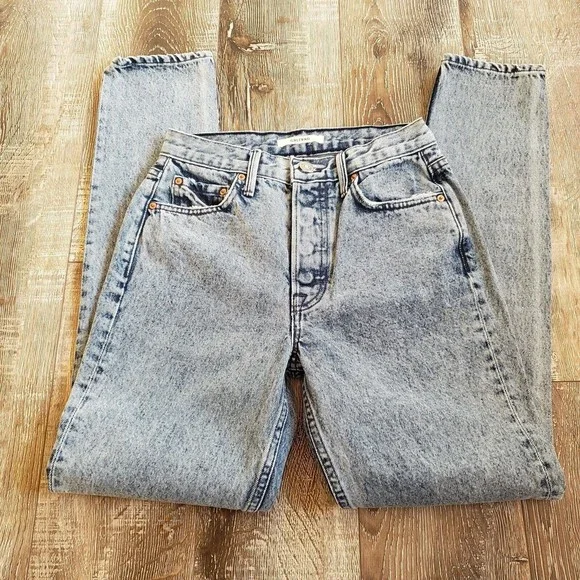 GRLFRND Karolina High Waist Tapered Leg Jean Women’s Size 25 In After The Storm. - Picture 7 of 11